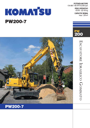 Excavatoare pe roți Komatsu PW200-7E0