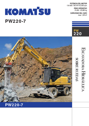 Excavatoare pe roți Komatsu PW220-7