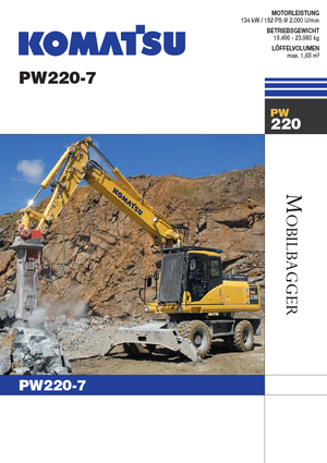 Excavatoare pe roți Komatsu PW220-7