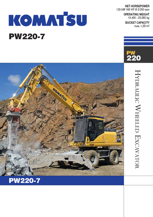 Excavatoare pe roți Komatsu PW220-7