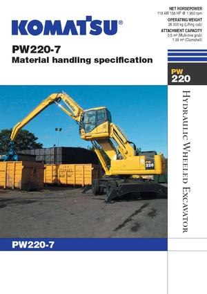Excavatoare pe roți Komatsu PW220-7MH