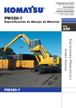 Excavatoare pe roți Komatsu PW220-7MH