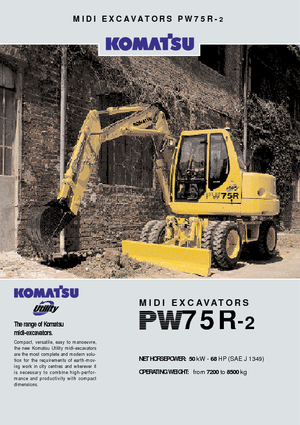 Excavatoare pe roți Komatsu PW75 R-2