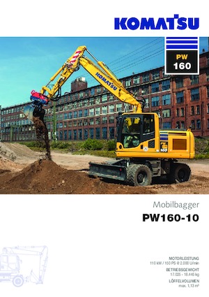 Excavatoare pe roți Komatsu PW160-10 