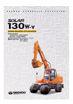 Excavatoare pe roți Doosan Solar 130 W-V