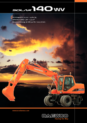 Excavatoare pe roți Doosan Solar 140 W-V