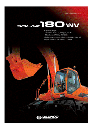 Excavatoare pe roți Doosan Solar 180 W-V