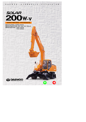 Excavatoare pe roți Doosan Solar 200 W-V