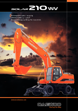 Excavatoare pe roți Doosan Solar 210 W-V