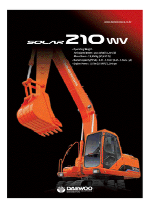 Excavatoare pe roți Doosan Solar 210 W-V