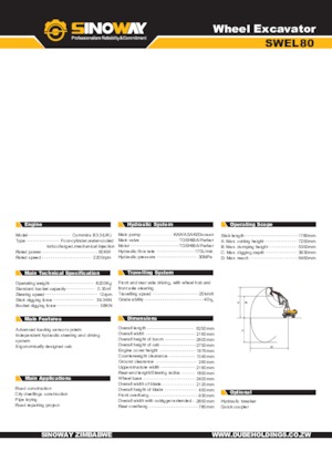 Excavatoare pe roți Sinoway SWEL80