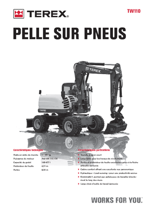 Excavatoare pe roți Terex TW 110