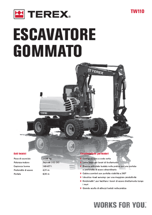 Excavatoare pe roți Terex TW 110