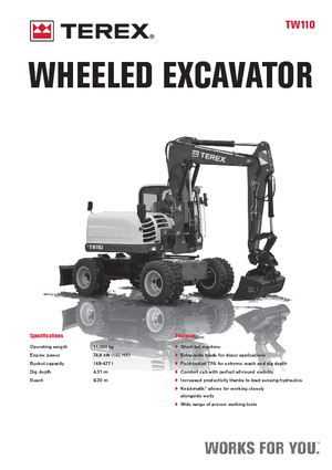 Excavatoare pe roți Terex TW 110