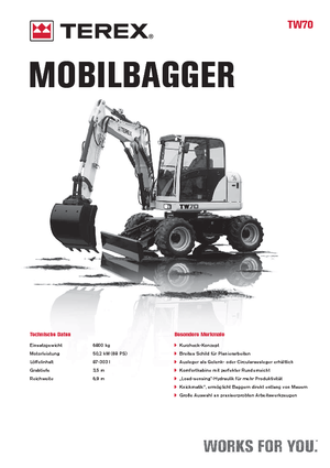Excavatoare pe roți Terex TW 70