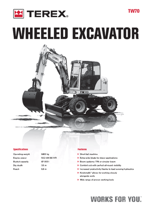 Excavatoare pe roți Terex TW 70