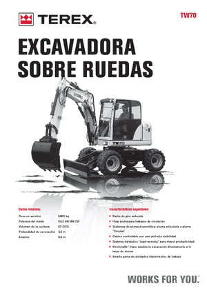 Excavatoare pe roți Terex TW 70