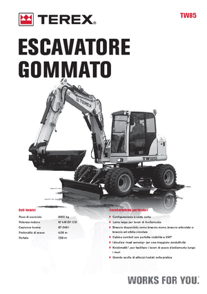Excavatoare pe roți Terex TW 85