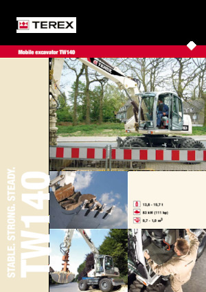 Excavatoare pe roți Terex TW140