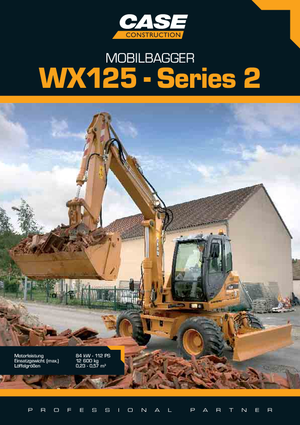 Excavatoare pe roți Case WX 125 S-3