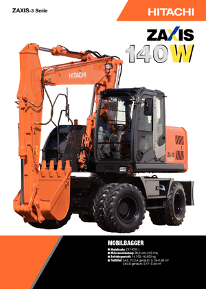 Excavatoare pe roți Hitachi ZX 140 W 3