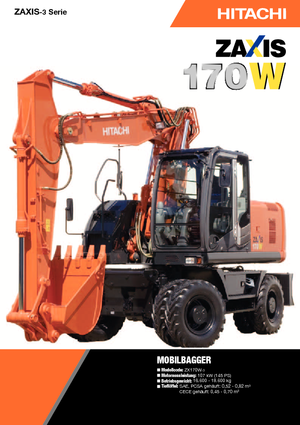 Excavatoare pe roți Hitachi ZX 170 W-3