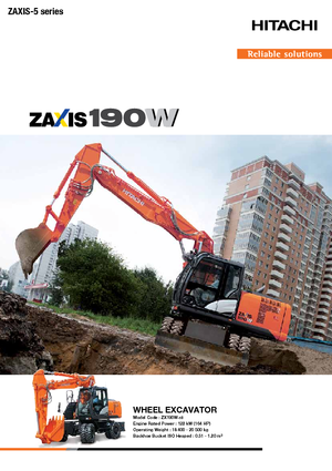 Excavatoare pe roți Hitachi ZX190W-5