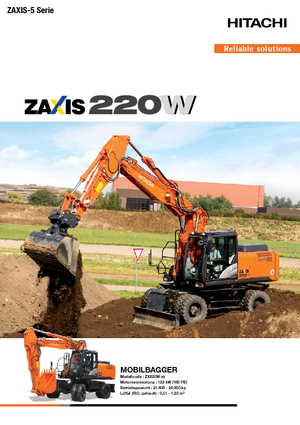 Excavatoare pe șenile Hitachi ZX220W-5B