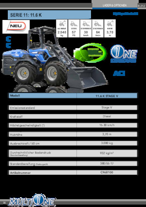 Încărcătoare pe roți Multione 11.6 K 