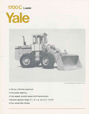 Încărcătoare pe roți Yale 1700C