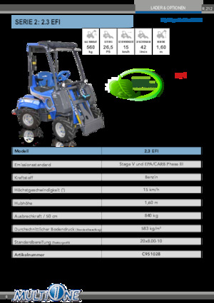 Încărcătoare pe roți Multione 2.3 EFI