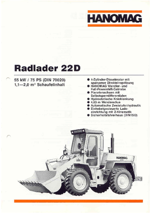 Încărcătoare pe roți Hanomag 22 D