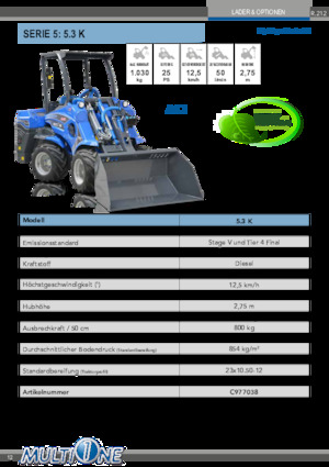 Încărcătoare pe roți Multione 5.3 K 