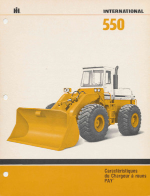 Încărcătoare pe roți International Harvester 550