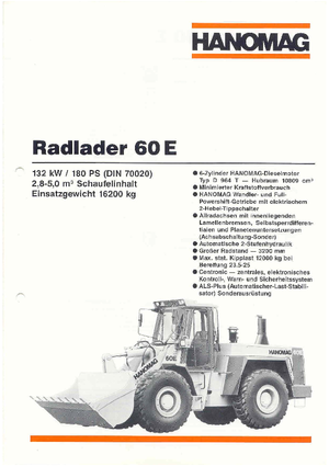 Încărcătoare pe roți Hanomag 60 E
