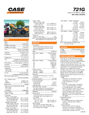 Încărcătoare pe roți Case 721G