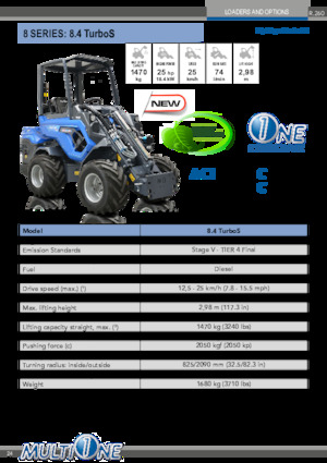 Încărcătoare pe roți Multione 8.4 TurboS