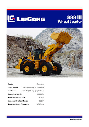 Încărcătoare pe roți Liugong 888 III 