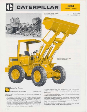 Încărcătoare pe roți Caterpillar 910