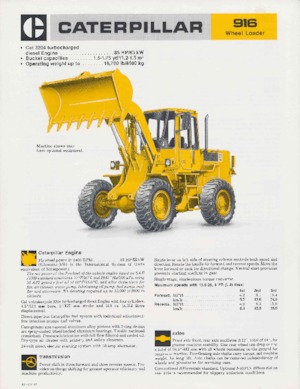 Încărcătoare pe roți Caterpillar 916