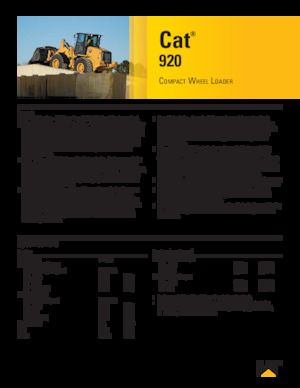 Încărcătoare pe roți Caterpillar 920