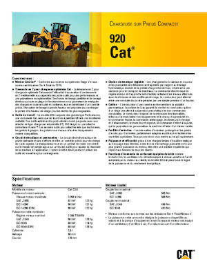 Încărcătoare pe roți Caterpillar 920