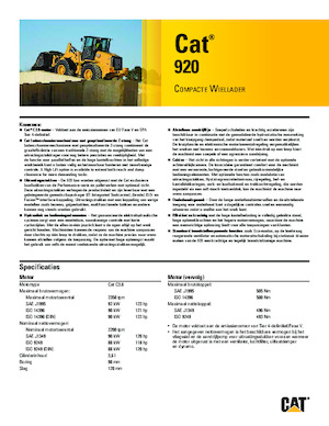 Încărcătoare pe roți Caterpillar 920