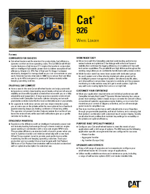Încărcătoare pe roți Caterpillar 926