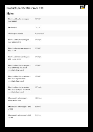 Încărcătoare pe roți Caterpillar 930