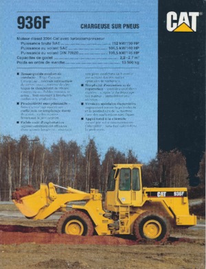 Încărcătoare pe roți Caterpillar 936 F