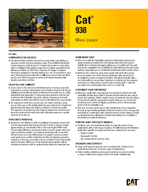 Încărcătoare pe roți Caterpillar 938