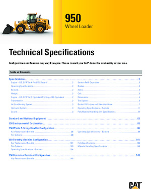 Încărcătoare pe roți Caterpillar 950