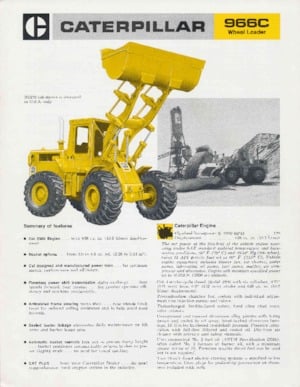 Încărcătoare pe roți Caterpillar 966C