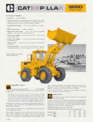 Încărcătoare pe roți Caterpillar 966D